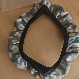 Floral Blue and Black Headband